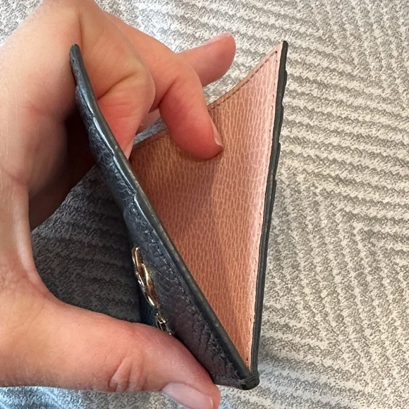 Gucci Black Wallet with Gold GG Logo